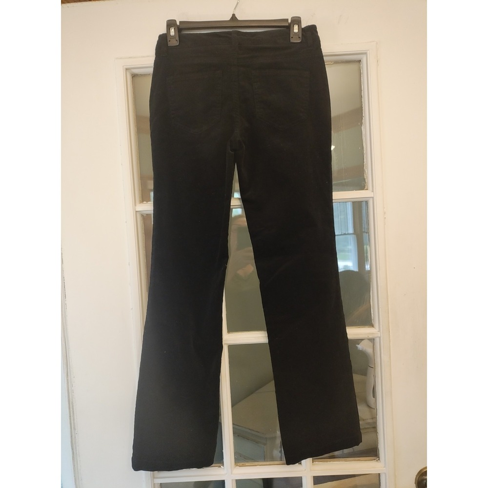 Jones New York Sport Petite 2P Black Stretch Velvet Pants NWT Straight Leg - Picture 10 of 10